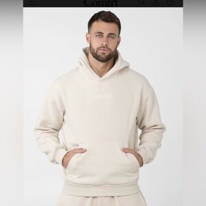 Comfrt Men's Signature Pullover Hoodie in BONE XL